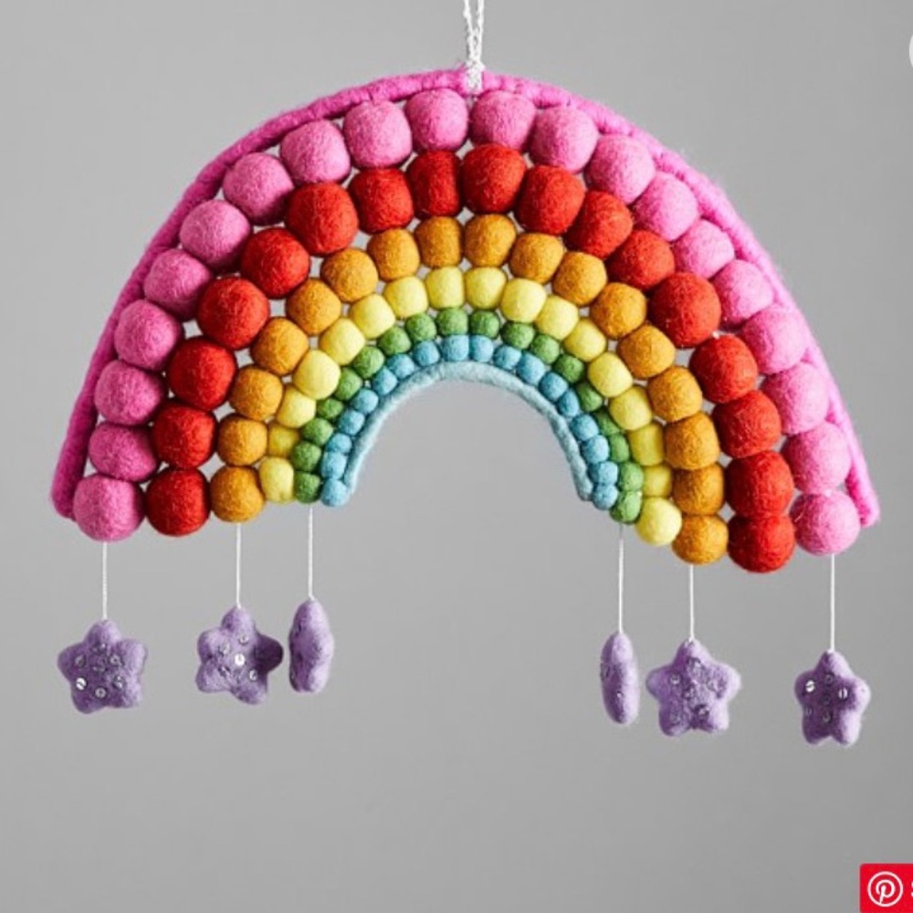 Pottery Barn Kids Felted Rainbow Mobile